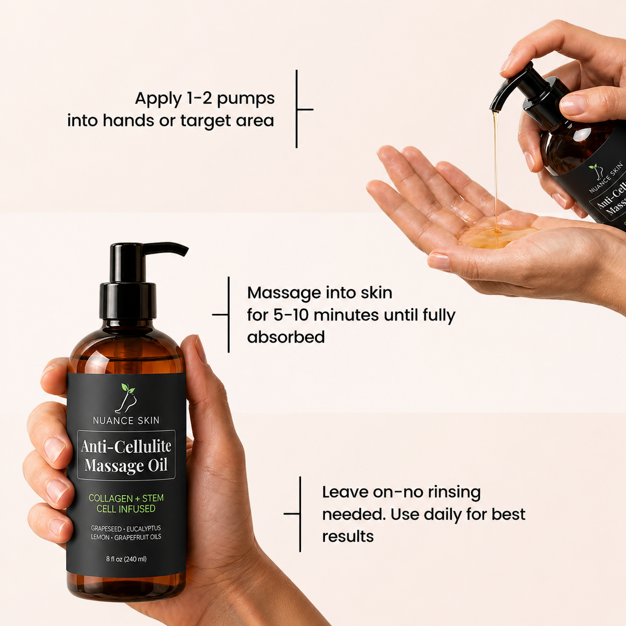 Anti-Cellulite Massage Oil (Collagen & Stem Cell Infused)